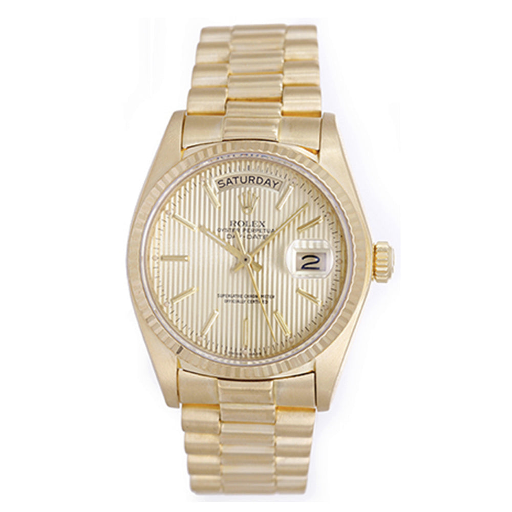 Rolex President Day-Date Men's 18k Gold Watch 18038
