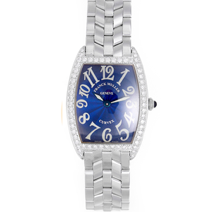 Franck Muller Cintree Curvex Diamond 18k White Gold Watch 1752QZDP