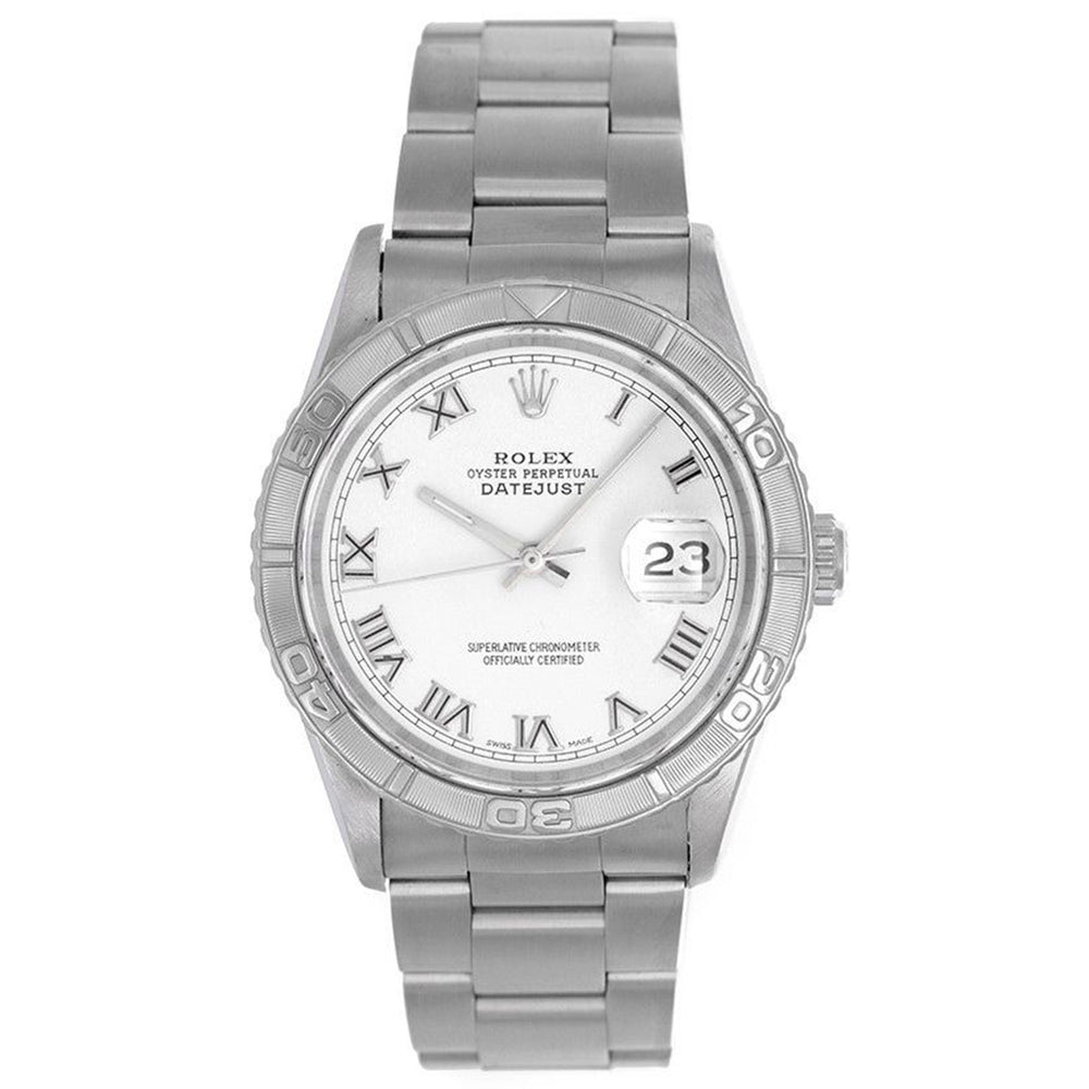 Rolex Turnograph Men's Steel Watch with Thunderbird Bezel 16264