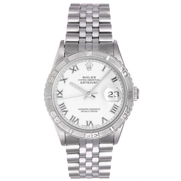 Rolex Turnograph Men's Steel Watch with Thunderbird Bezel 16264