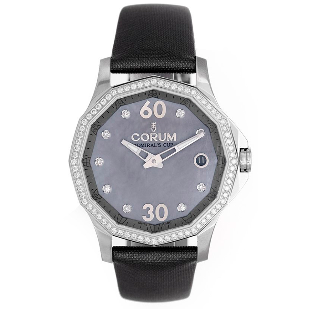Corum Admirals Cup Legend 38 Fiance Ladies Diamond Watch 082.101.47/F149 PK11