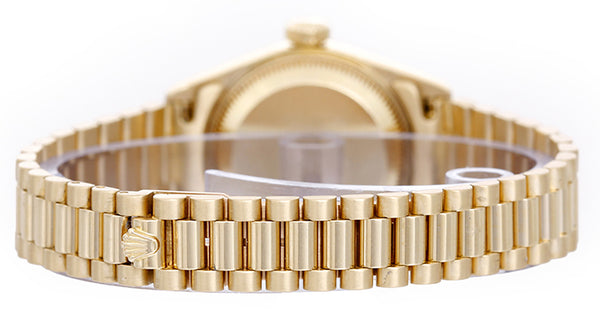 Rolex Lady President 18k Yellow Gold Ladies Diamond Watch 69178