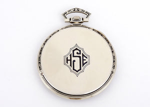 Vintage Patek Philippe Pocket Watch Art Deco Enamel Design