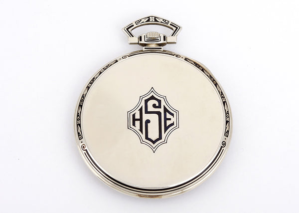 Vintage Patek Philippe Pocket Watch Art Deco Enamel Design
