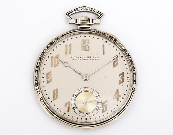 Vintage Patek Philippe Pocket Watch Art Deco Enamel Design