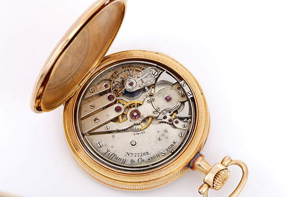 Vintage Tiffany & Co. Vintage Gold Open Face Pocket Watch