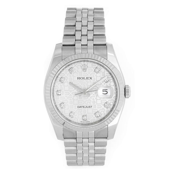 Rolex Datejust Men's Stainless Steel Watch 116234 Jubilee Diamond Dial