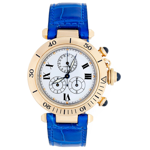Cartier Pasha 18k Unisex Midsize 35mm Quartz Chronograph