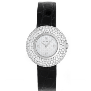 Rolex Cellini Orchid 18k White Gold Ladies Watch with 230 Diamonds  6201/9 BRIL