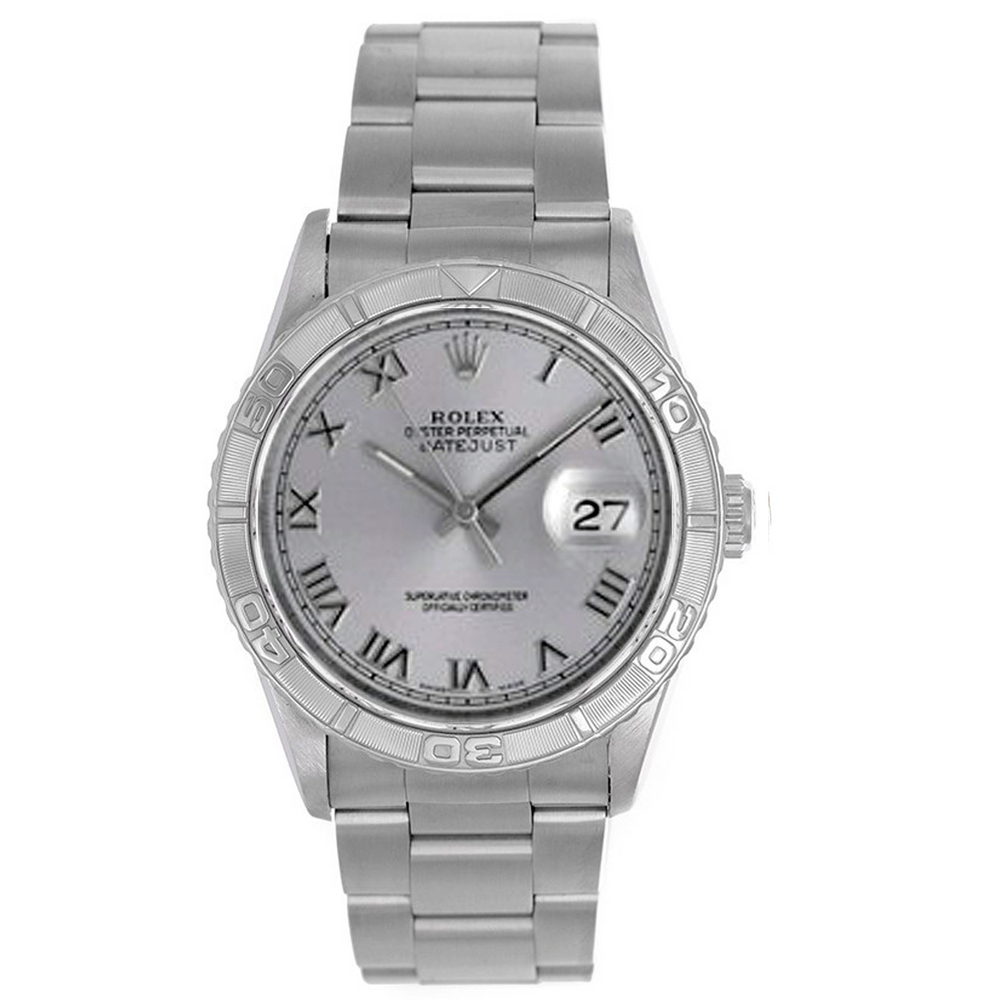 Rolex Turnograph Men's Steel Watch with Thunderbird Bezel 16264