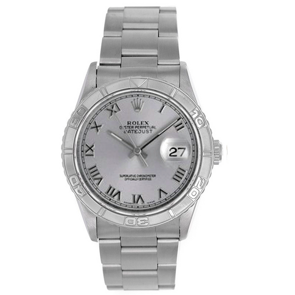 Rolex Turnograph Men's Steel Watch with Thunderbird Bezel 16264