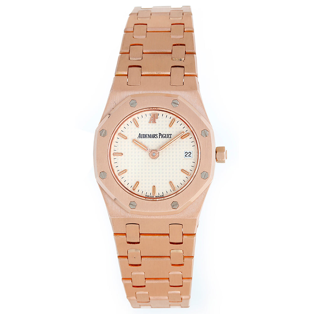 Audemars Piguet Lady Royal Oak 18k Rose Gold Ladies Quartz Watch 26mm