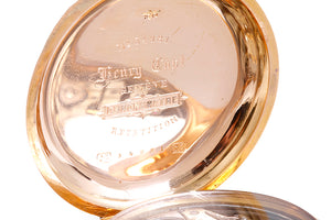 Vintage Henry Capt Quarter Hour Repeater 18k Rose Gold Hunting Case Pocket Watch