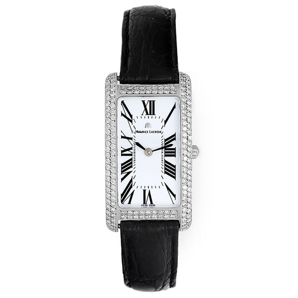 Maurice Lacroix Fiaba 18k White Gold & Diamond Ladies Watch