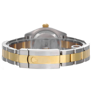 Rolex Datejust 2-Tone Ladies Steel & Gold Watch 179173 Ivory Pyramid Dial