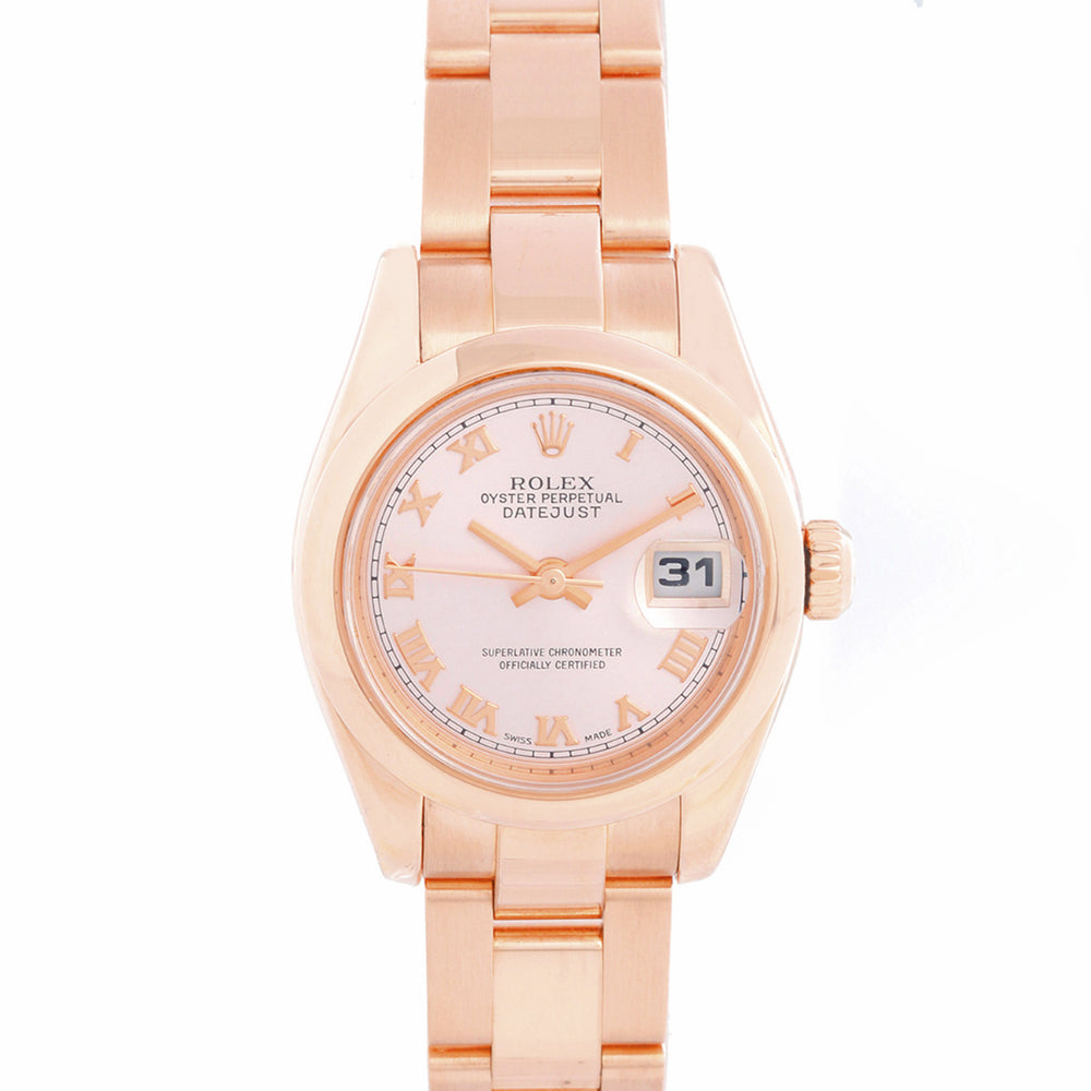 Rolex President 18K Rose Gold Watch 179165 Pink Dial