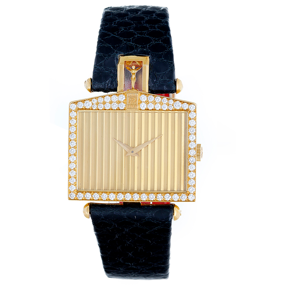 Ladies Corum Gold Rolls-Royce Spirit of Ecstasy Diamond Watch ca. 1985