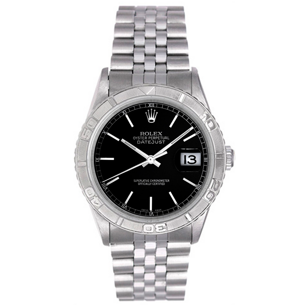 Rolex Turnograph Men's Steel Watch 16264 with Thunderbird Bezel