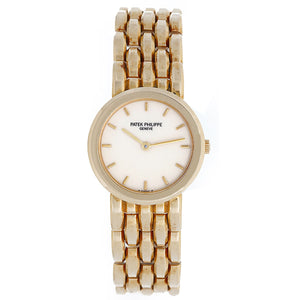 Ladies Patek Philippe Calatrava 18k Yellow Gold Quartz Watch 4748 / 3