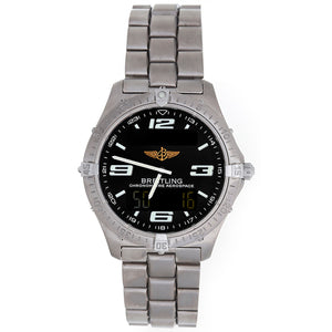 Breitling Aerospace Digital/Analog Alarm GMT Titanium Men's Quartz Watch E75362