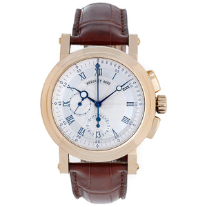 Breguet Marine II Big Date 18k Yellow Gold Men's Watch with Flyback Chronograph 5827BA.125.ZU