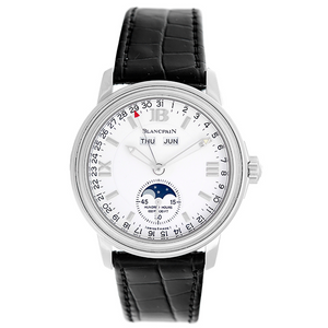 Blancpain Leman Day Date Month Moonphase Men's Steel Watch 2763-1127-53B