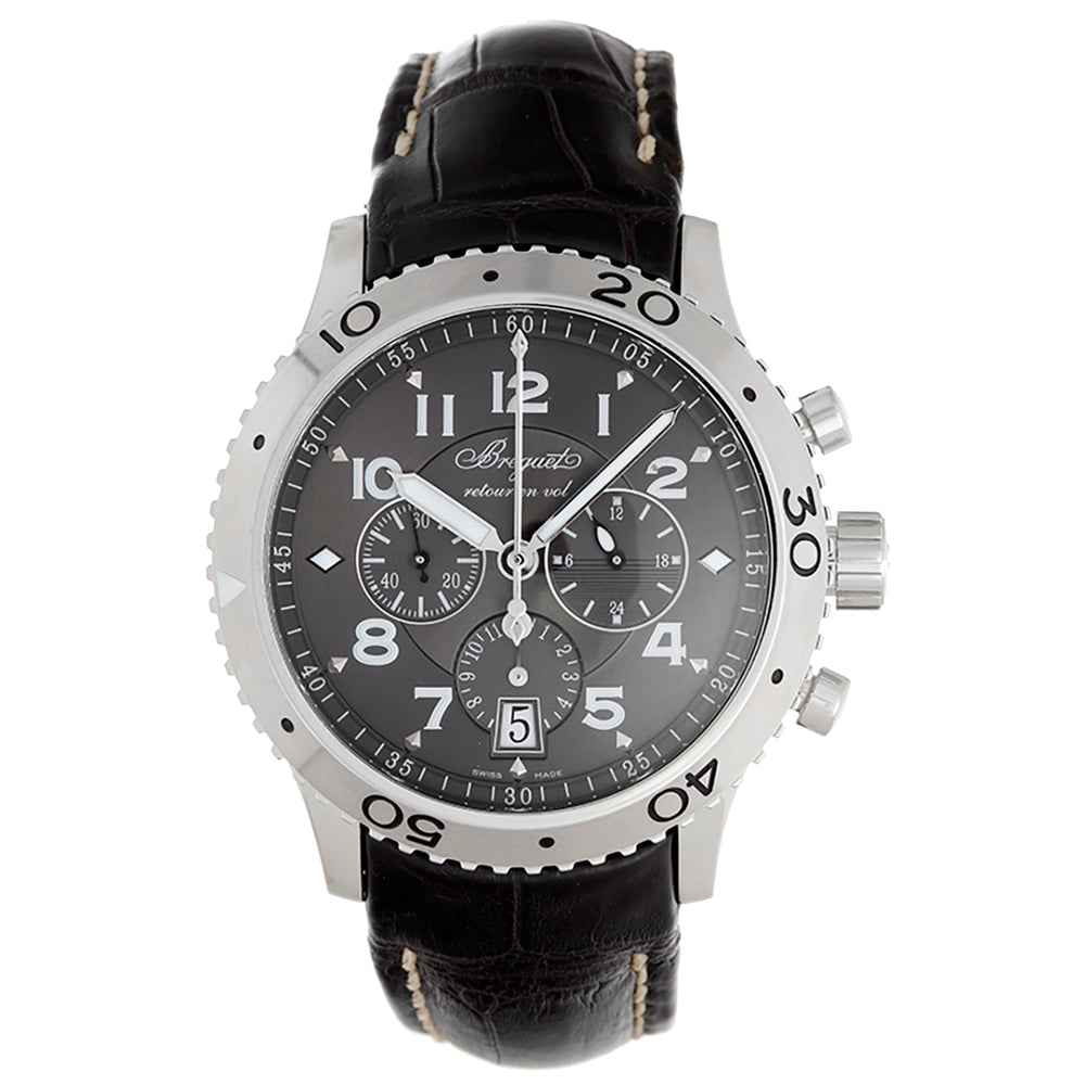 Breguet Transatlantique Type XXI Flyback Men's Stainless Steel Chronograph Watch 3810ST/92/9ZU