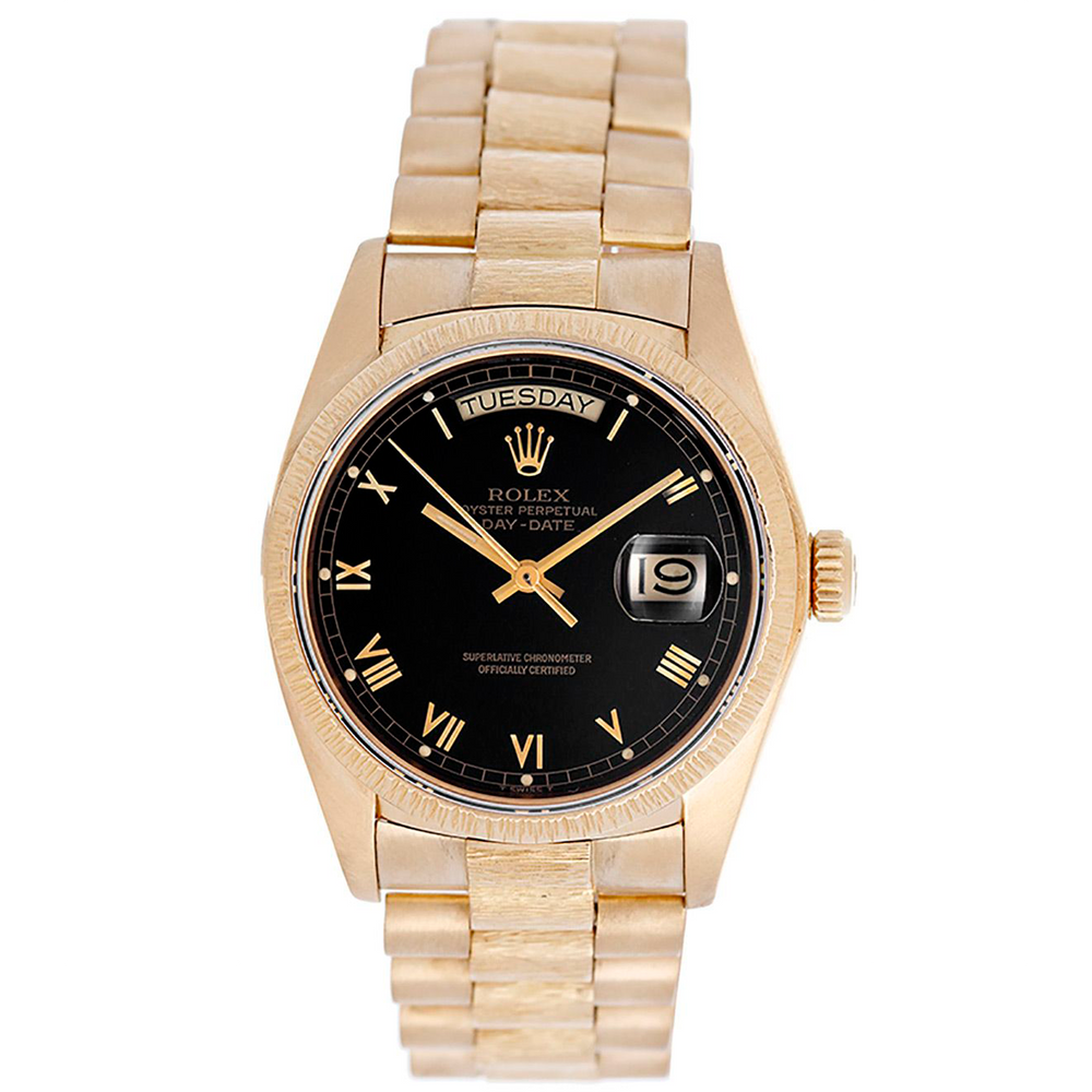 Rolex President Day-Date  Bark Finish 18k Gold Men's Watch 18078