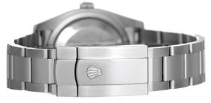 Rolex Datejust Stainless Steel Men's  Watch White Gold Fluted Bezel 116234