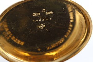 Rare Vintage Patek Philippe Relojoaria Gondolo 18k Yellow Gold Open Face Pocket Watch