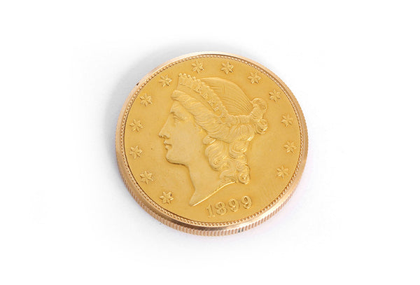 Agassiz 18k Coin Pocket Watch From an Actual $20 Gold Coin