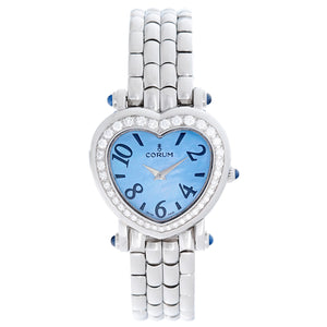 Corum Ladies Stainless Steel Heart Shaped Diamond Watch 24.183.20