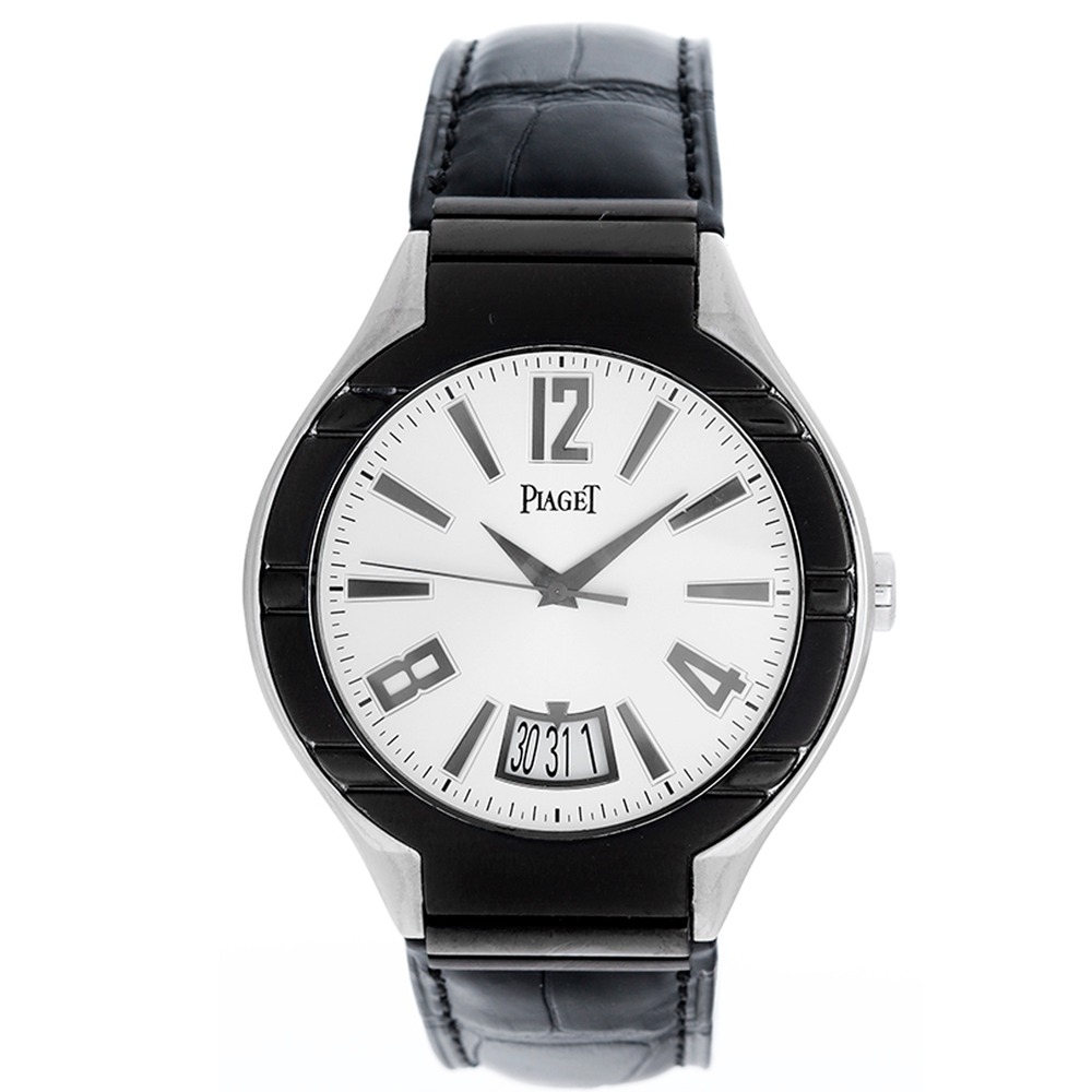 Piaget Forty-Five Polo Men's 18k White Gold Automatic Watch GOA31040