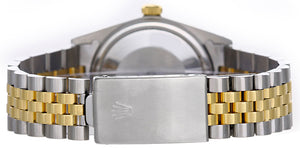 Men's Rolex Datejust 2-Tone Steel and Gold Watch 16013 Tapestry Dial