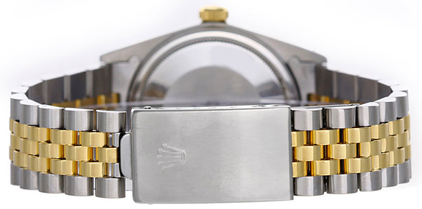 Men's Rolex Datejust 2-Tone Steel and Gold Watch 16013 Tapestry Dial