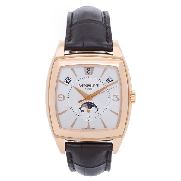 Patek Philippe Gondolo Calendario Annual Calendar Men's 18k Rose Gold Moonphase AM/PM Watch 5135R