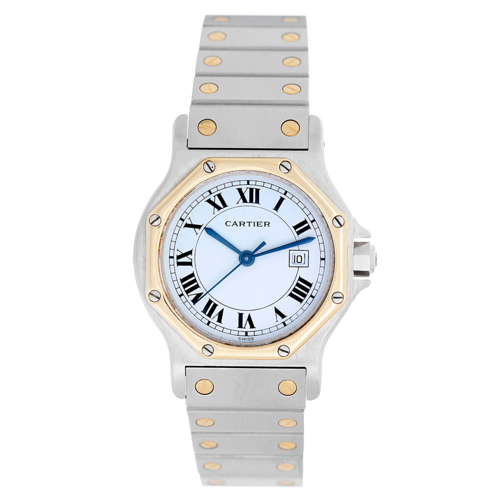Santos Octagon 2 Tone 30mm Automatic Winding Unisex