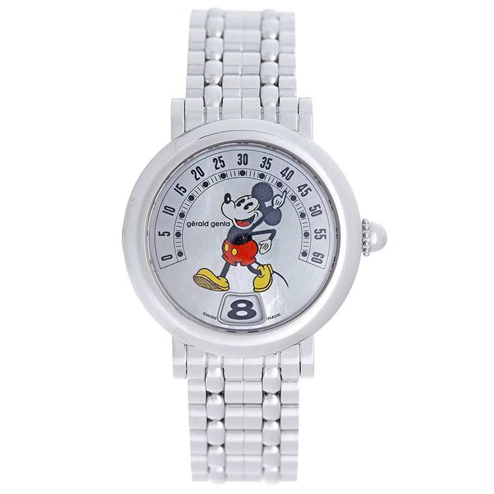 Gerald Genta Retro Fantasy Disney Mickey Mouse Stainless Steel 34mm Automatic Watch