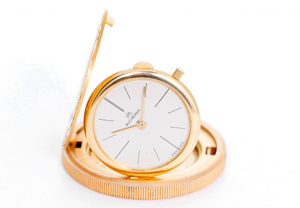 Bucherer Pocket Watch Hidden Inside 1900 Liberty Double Eagle Gold Coin