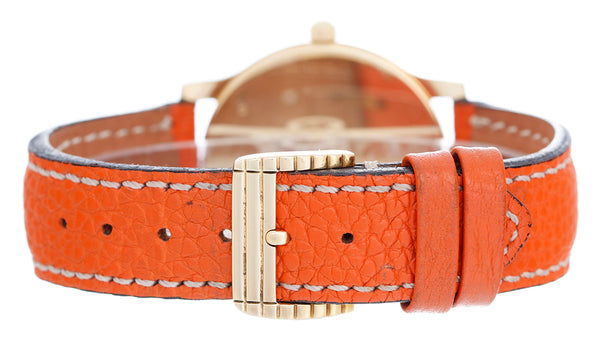 Tiffany & Co. Ladies 34mm Quartz Watch Orange Leather Band
