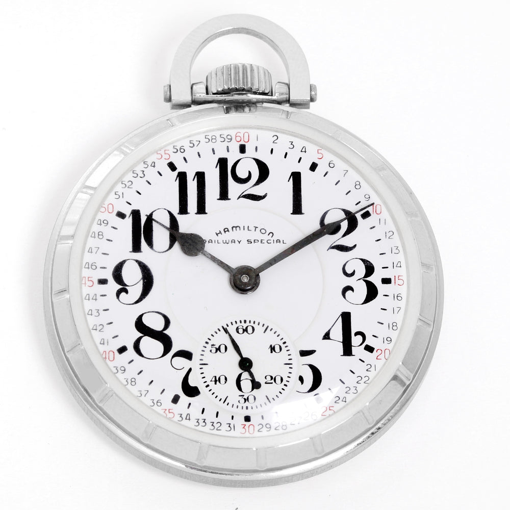 Hamilton Stainless Steel Railway Special Pocket Watch