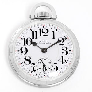 Hamilton Stainless Steel Railway Special Pocket Watch