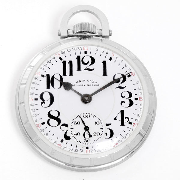 Hamilton Stainless Steel Railway Special Pocket Watch