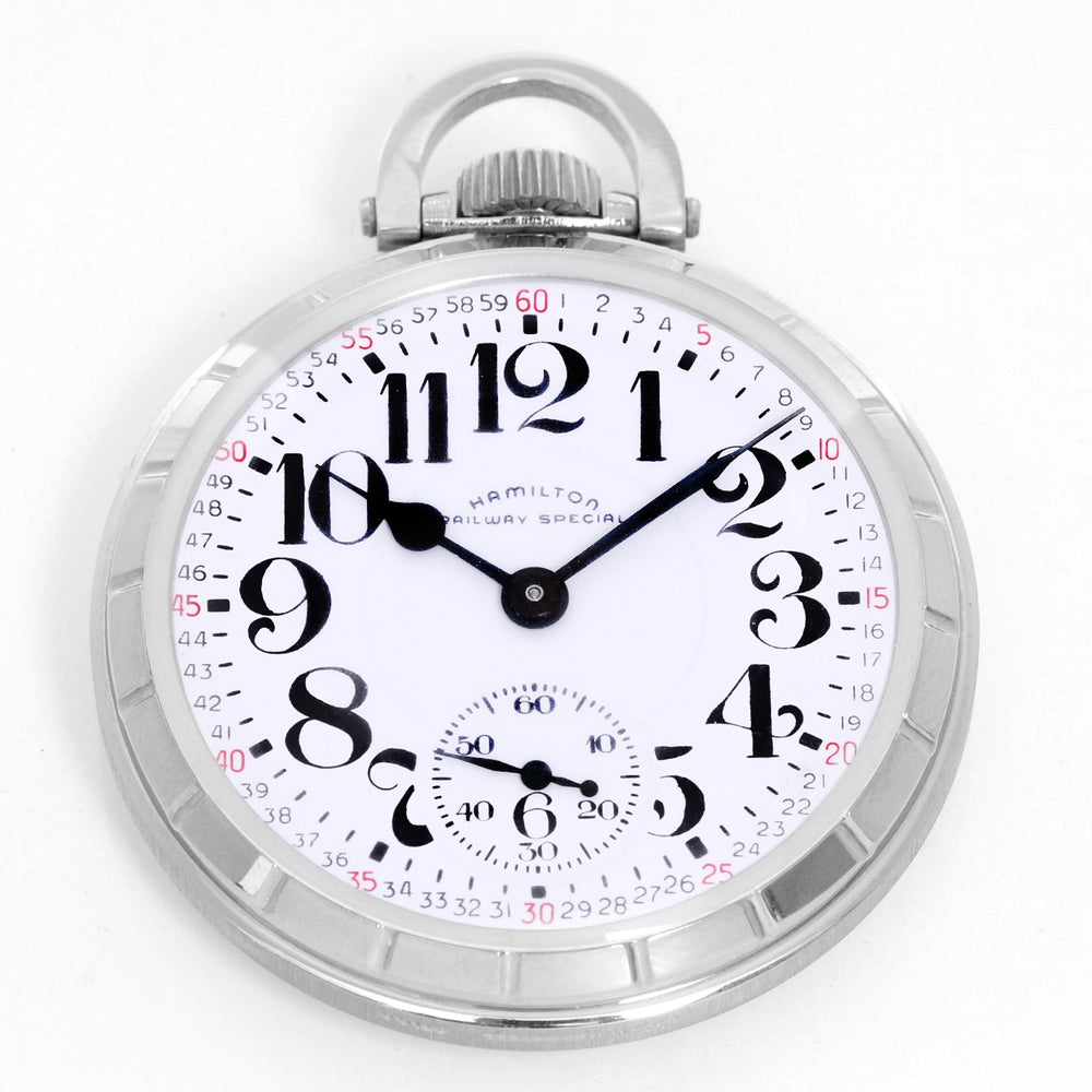 Hamilton Stainless Steel Railway Special Pocket Watch