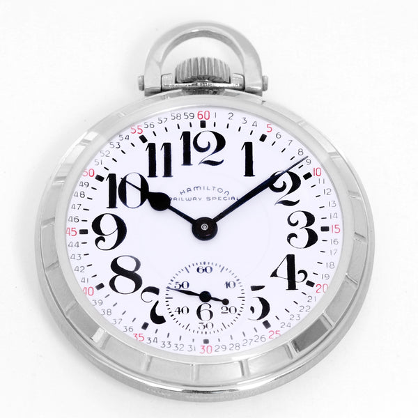 Hamilton Stainless Steel Railway Special Pocket Watch