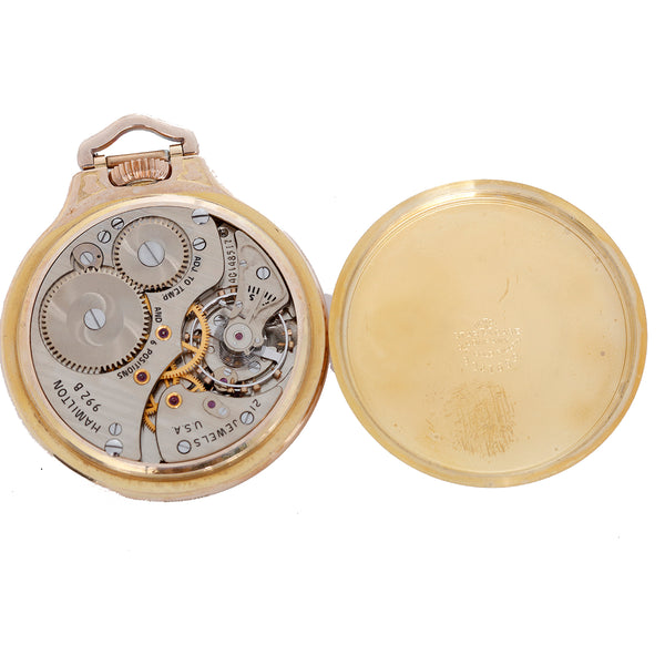 Hamilton 10k Gold-Filled 992-B  Pocket Watch