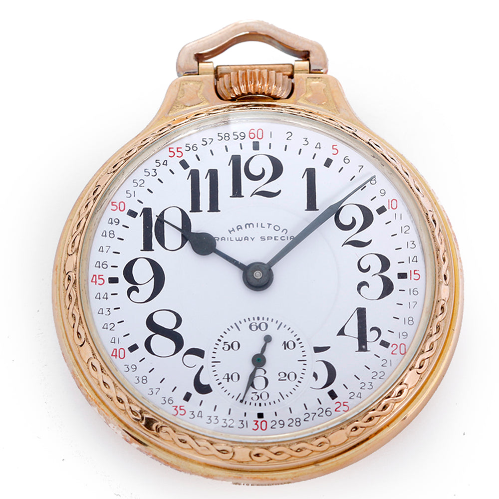 Hamilton 10k Gold-Filled 992-B  Pocket Watch