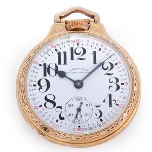 Hamilton 10k Gold-Filled 992-B  Pocket Watch