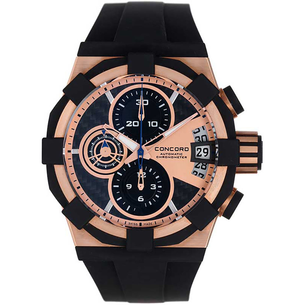 Concord C1 Sport Chronograph 18k Rose Gold Men's Automatic Watch 0320012