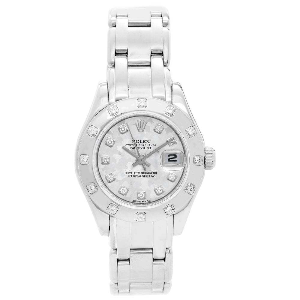 Rolex Ladies Pearlmaster White Gold & Diamond Watch 69319